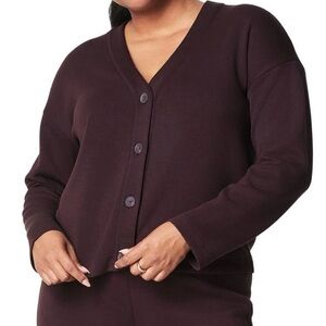 SPANX AirEssentials Cardigan Brown Truffle Lounge Lightweight Sweater Size M